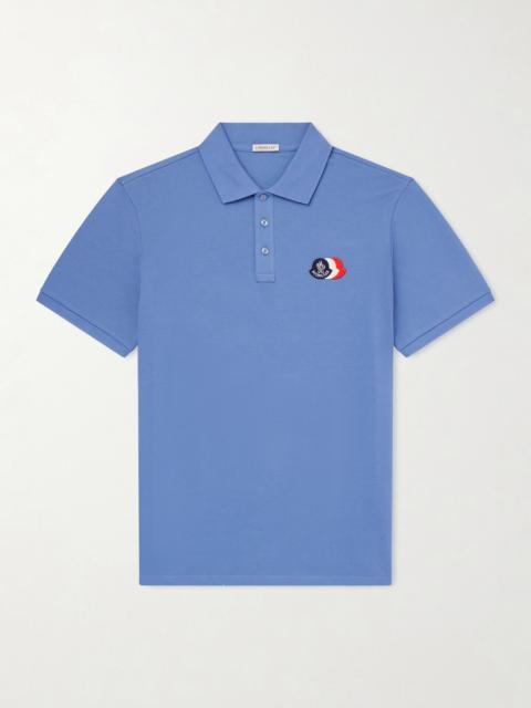 Moncler Logo-Appliquéd Cotton-Piqué Polo Shirt