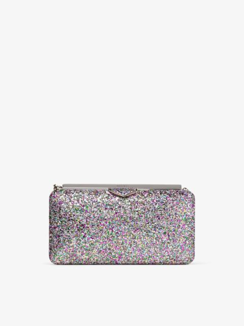 JIMMY CHOO Ellipse
Confetti Coarse Glitter Fabric Clutch Bag