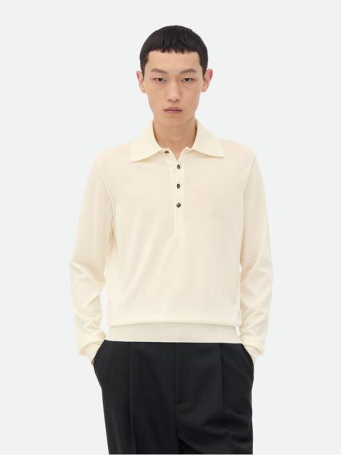 Bottega Veneta Light Fine Cashmere Polo Jumper