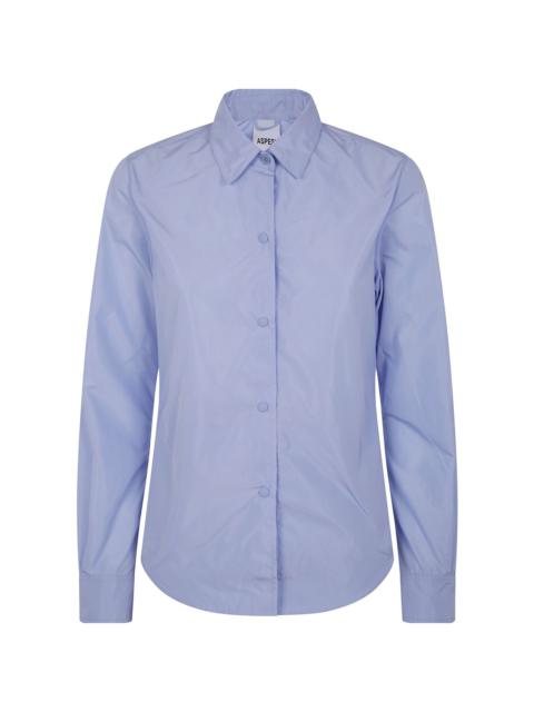 Aspesi curved-hem button-up shirt