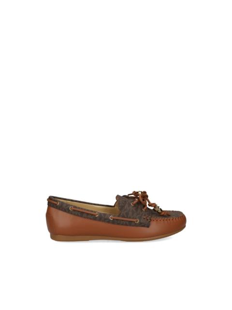 MICHAEL KORS Fallon monogram tie loafers