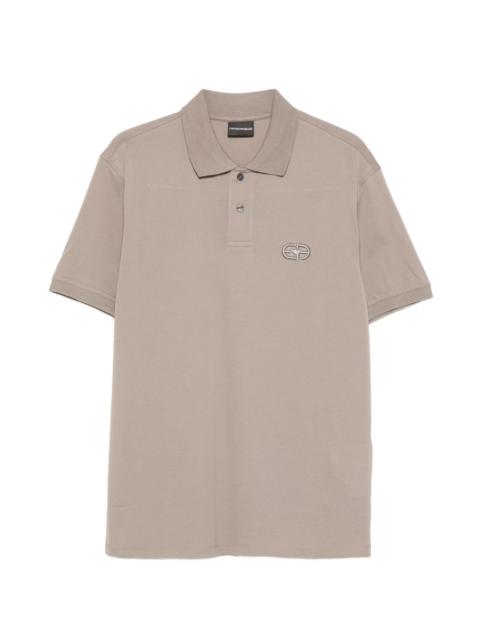 EMPORIO ARMANI logo-embroidered polo shirt
