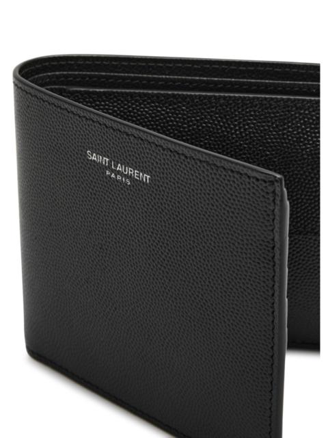 SAINT LAURENT Saint Laurent East/west Pebbled Leather Wallet