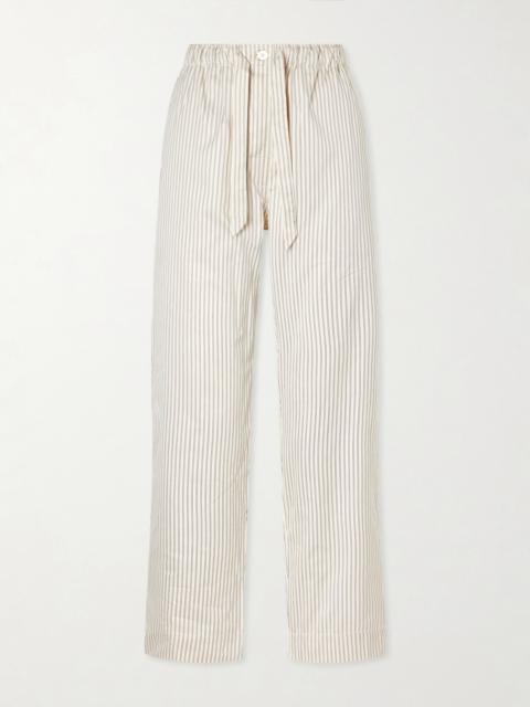 TEKLA Striped Organic Cotton-poplin Pajama Pants