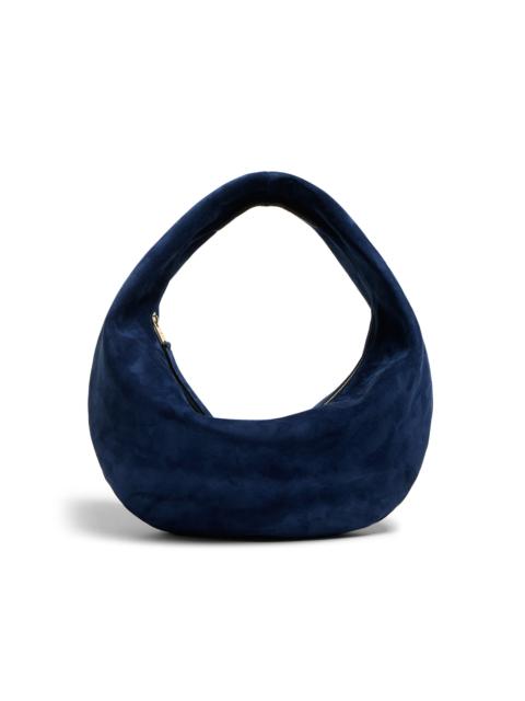 KHAITE Olivia Medium Suede Hobo Bag navy
