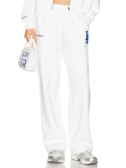 Sporty & Rich x Dodgers LA Serif Wide Sweatpant