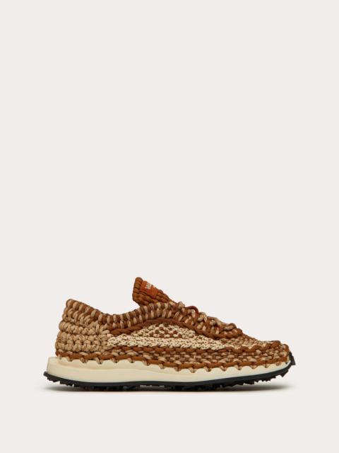 Valentino VALENTINO GARAVANI CROCHET SNEAKER IN FABRIC