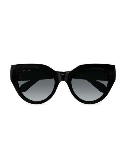 GUCCI Women's Le Bouton 52MM Cat-Eye Sunglasses - Black