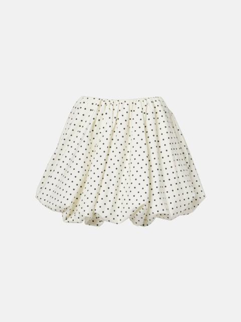 ROTATE Balloon polka-dot poplin miniskirt