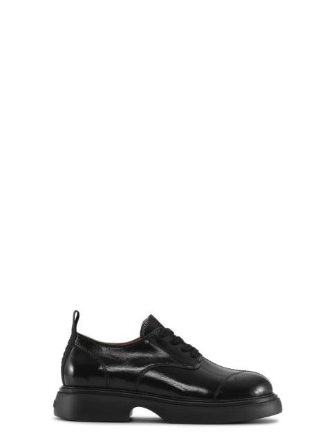 GANNI BLACK EVERYDAY LACE-UP DERBY SHOES