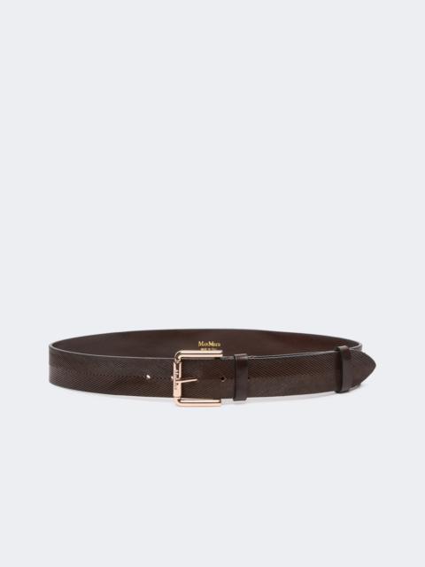 Max Mara ANGIZIA Leather belt - DARK BOWN