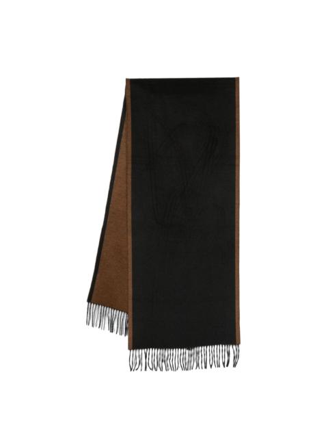 ZEGNA two-tone fringed-edge scarf