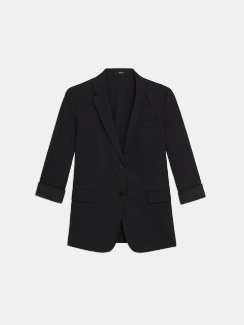 Theory Rolled Sleeve Blazer in Good Linen