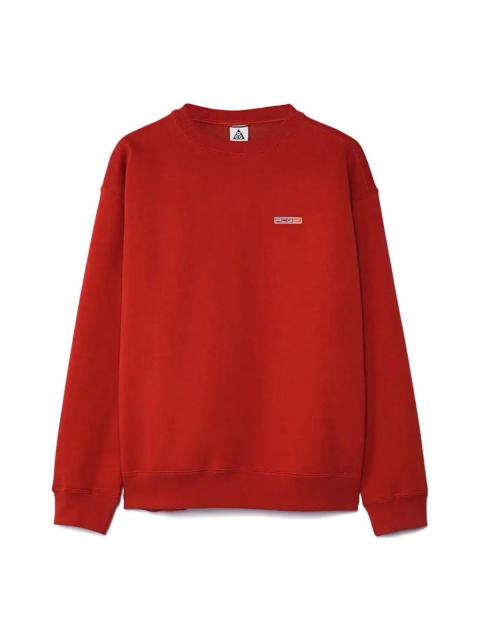 Nike Men's Nike ACG Therma-Fit Solid Color Logo Embroidered Round Neck Long Sleeves Orange Red DM9941-671