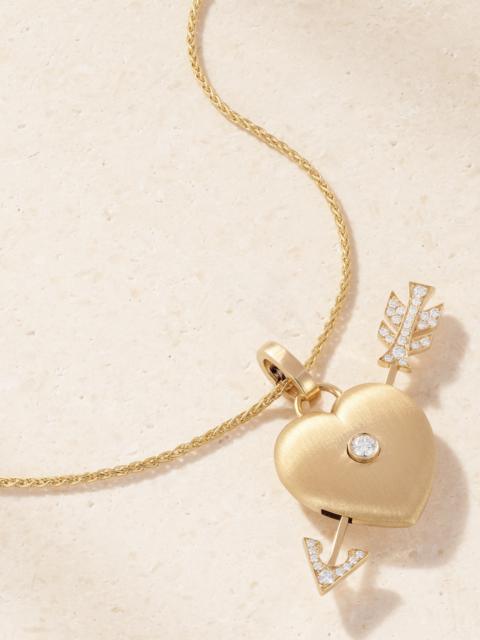 MARIE LICHTENBERG Caur Percé 18-karat Gold And Diamond Pendant Necklace