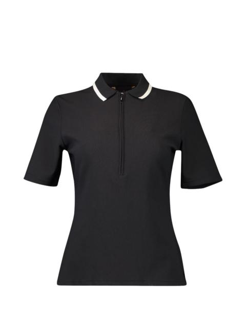 GOLDBERGH Cassia ribbed half-zip top