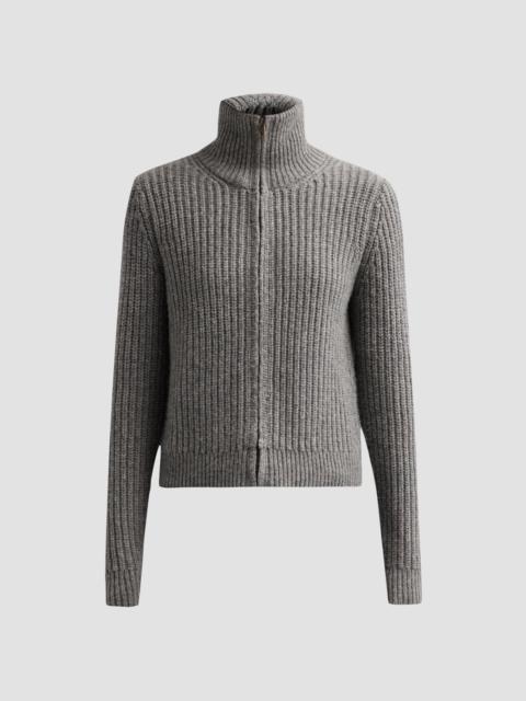 NILI LOTAN Women's Arlen Wool-Camelhair Blend Cardigan - Medium Grey Melange