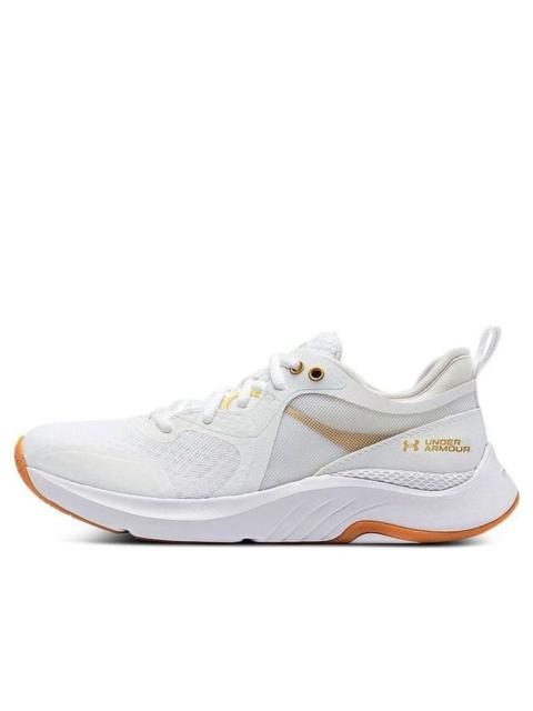 Under Armour (WMNS) Under Armour HOVR Omnia Metallic 'White Metallic Gold Luster' 3025833-100