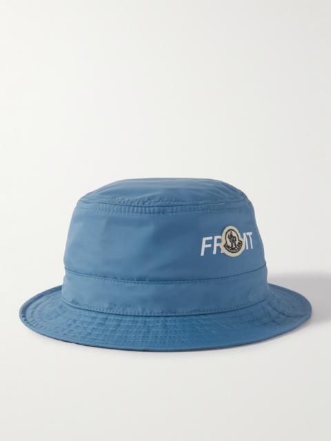 Moncler 7 Moncler FRGMT Hiroshi Fujiwara Logo-Appliquéd Shell Bucket Hat