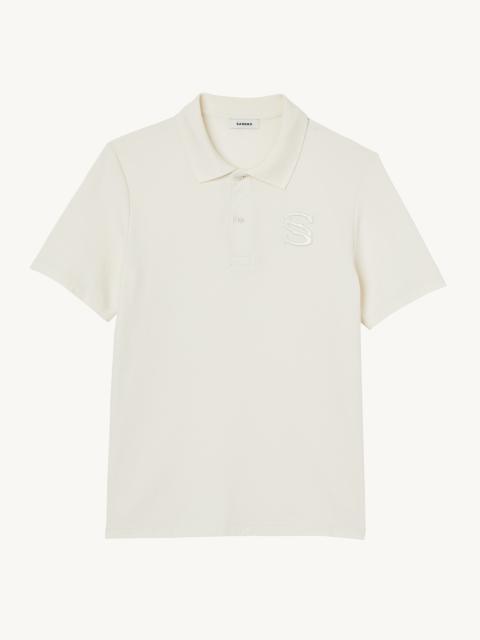 Sandro Embroidered polo shirt