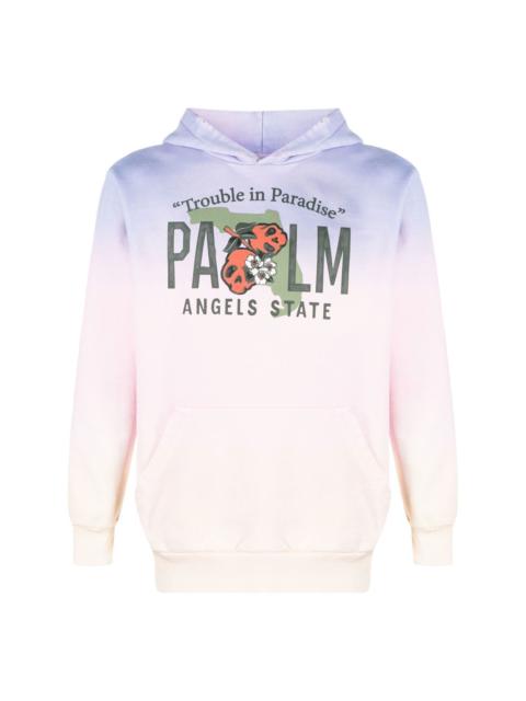 logo-print gradient hoodie