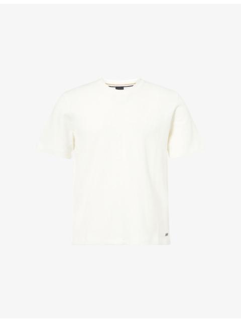 BOSS Structure Waffle-Texture Cotton-Blend T-Shirt