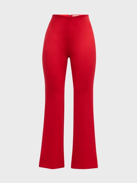 High-Rise Cropped Bootcut Pants
