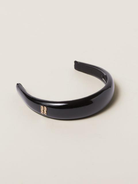Miu Miu Patent leather headband