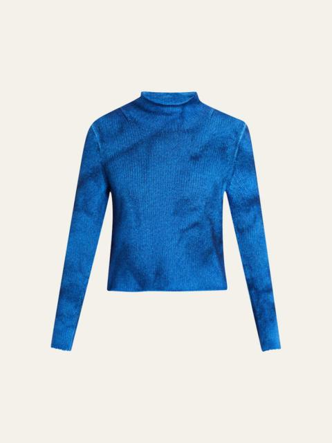 GABRIELA HEARST Daina Cropped Cashmere Turtleneck Sweater