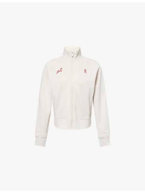 On Year of the Horse Funnel-Neck Woven Track Jacket