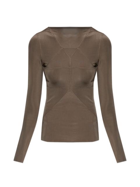 Rick Owens long sleeve panelled T-shirt