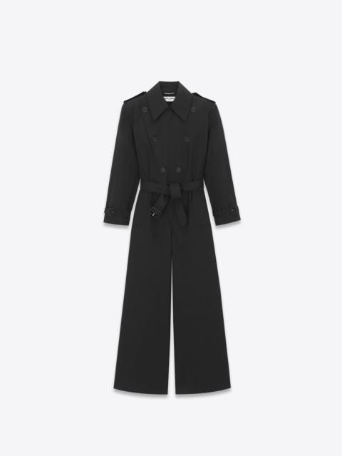 SAINT LAURENT trench coverall in cotton poplin