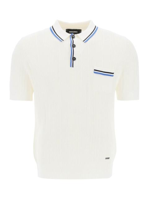 PERFORATED KNIT POLO SHIRT