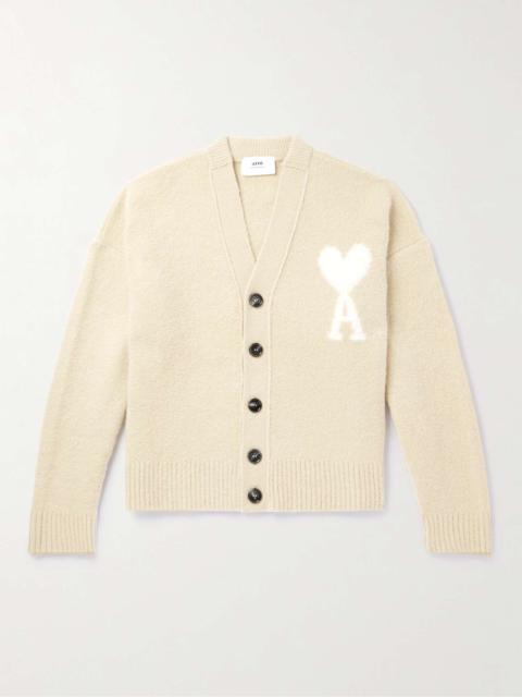 Logo-Jacquard Alpaca-Blend Cardigan