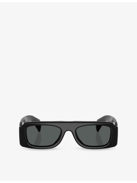 Oliver Peoples OV5610SU Jil Sander Edition 4 Rectangle-Frame Acetate Sunglasses