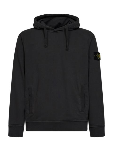 Stone Island Lead grey stretch organic cotton hoodie