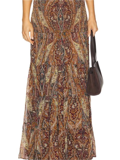 HEMANT & NANDITA Tiered Maxi Skirt