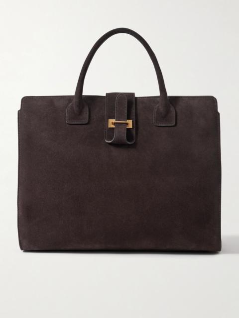NILI LOTAN Lou suede tote Brown