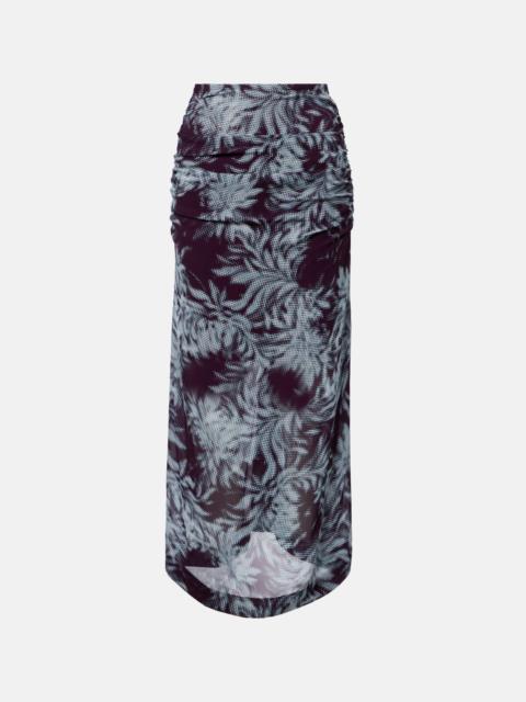 Dries Van Noten Printed chiffon midi skirt