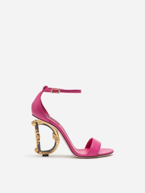 Nappa sandals with baroque DG heel