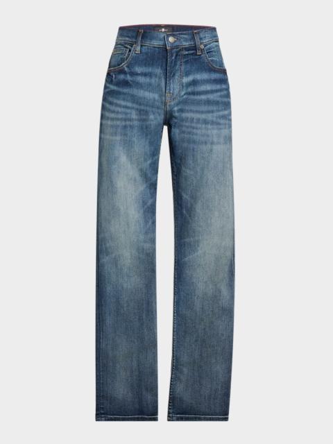 7 For All Mankind Men's Faded Straight-Leg Jeans