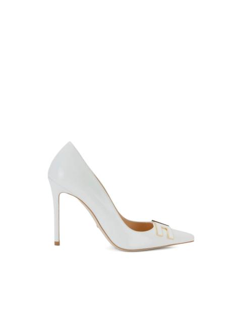 ELISABETTA FRANCHI logo-plaque stiletto pumps