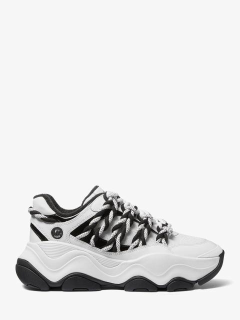MICHAEL KORS Atlas Cord Mesh and Leather Trainer