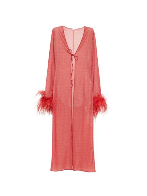 Oséree Oséree Feather-trim Beach Cover-up