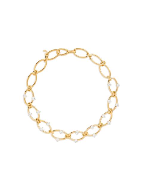 PANCONESI oval-link zirconia necklace