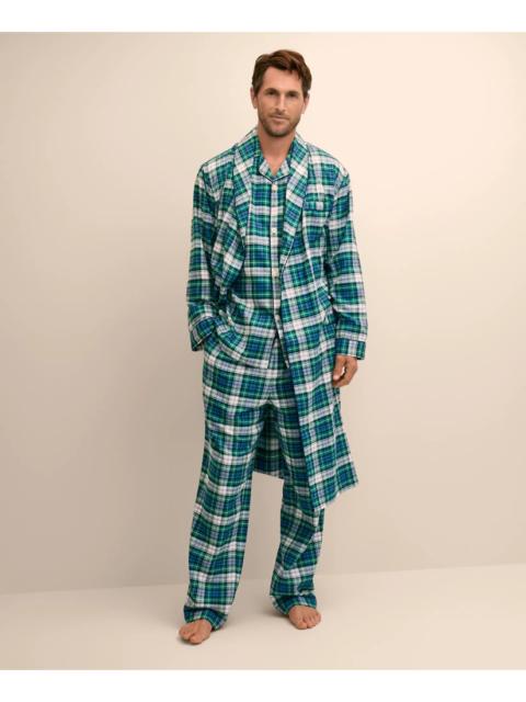 Brooks Brothers Cotton Flannel Plaid Robe