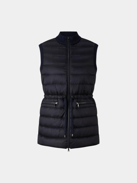 BOGNER Arina knitted and quilted vest in Navy blue