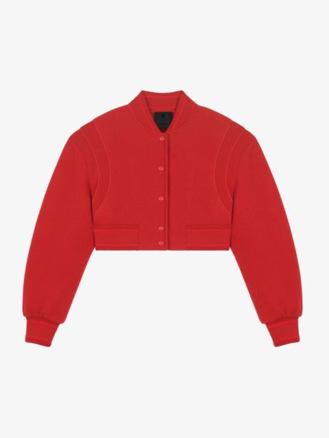 Givenchy SHORT VARSITY JACKET IN BOIL WOOL
