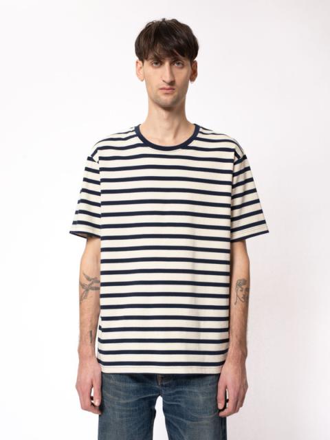 Nudie Jeans Uno Breton Stripe Offwhite/Navy