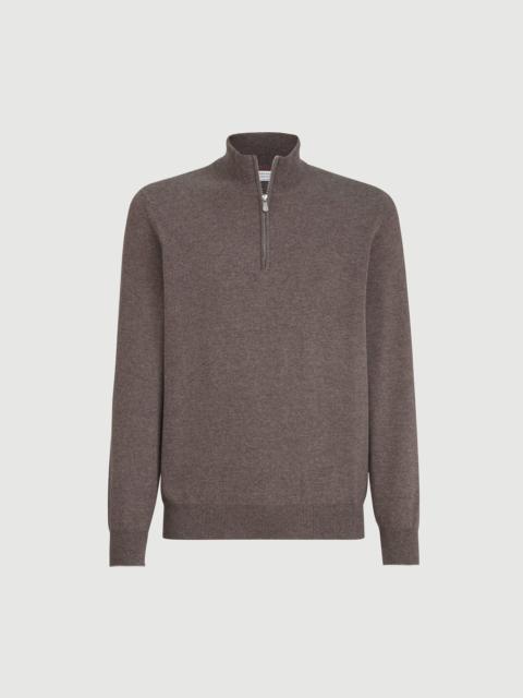 Brunello Cucinelli Cashmere sweater with half zip